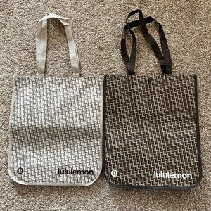 NEW Lululemon Large Reusable Shopping/Gift Tote Bag 2025 Holiday Set Lot of 2